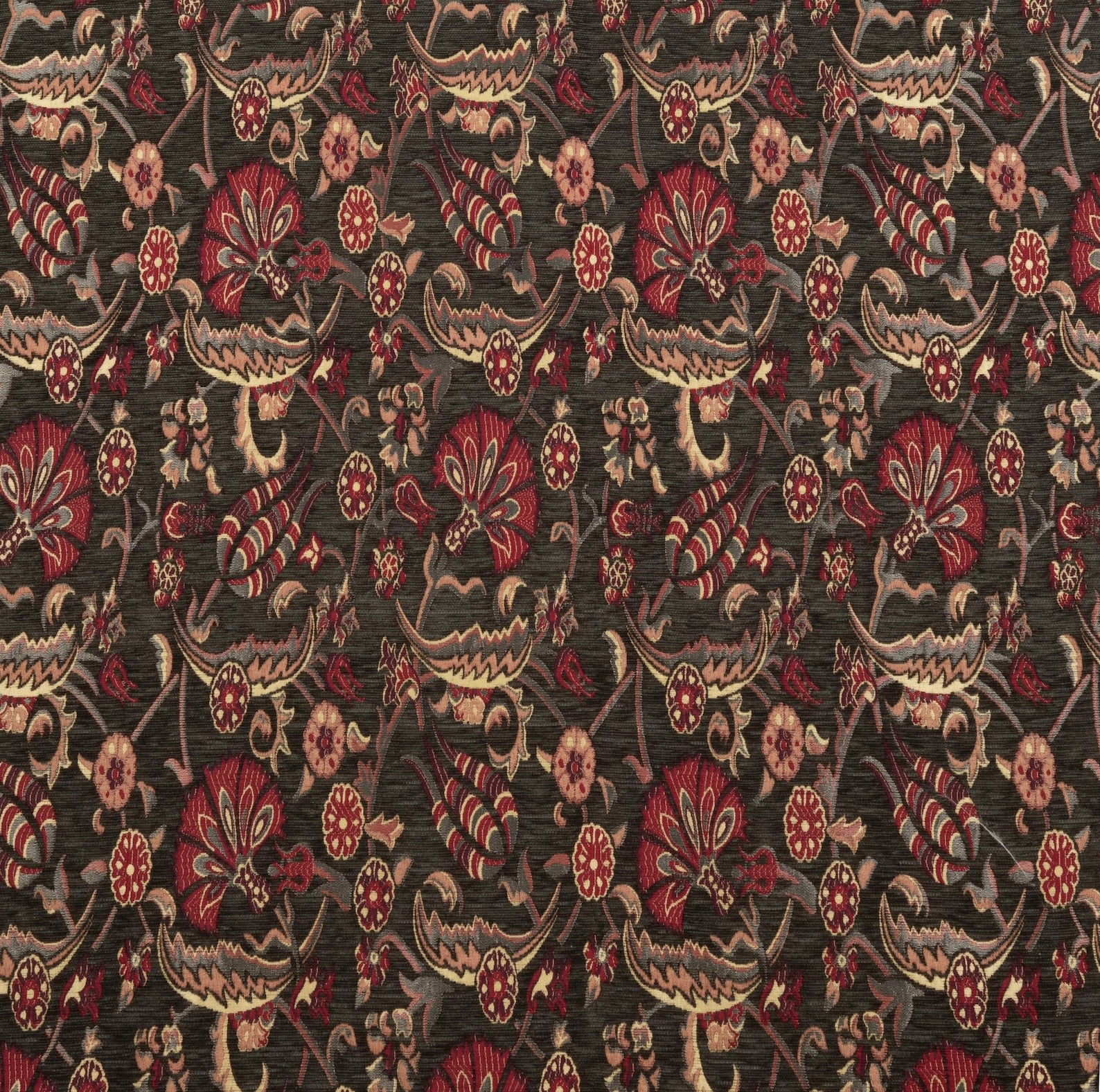Oriental Home® Brown Tulip Fan Grace Kilim Upholstery Fabric
